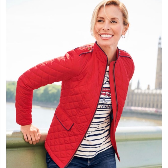 Talbots Jackets & Coats Talbot Womens Quilted Red Coat Size Mp